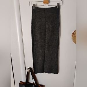 H&M Knit Maxi Skirt- Grey Melange, XS